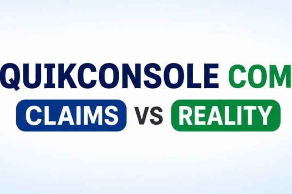 Claims vs Reality comparison showing what QuikConsole com actually offers versus common online claims