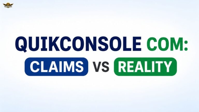 Claims vs Reality comparison showing what QuikConsole com actually offers versus common online claims