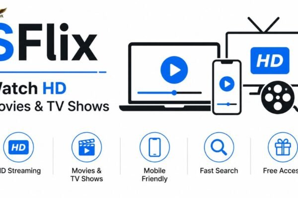 SFlix homepage for watching HD movies and TV shows online