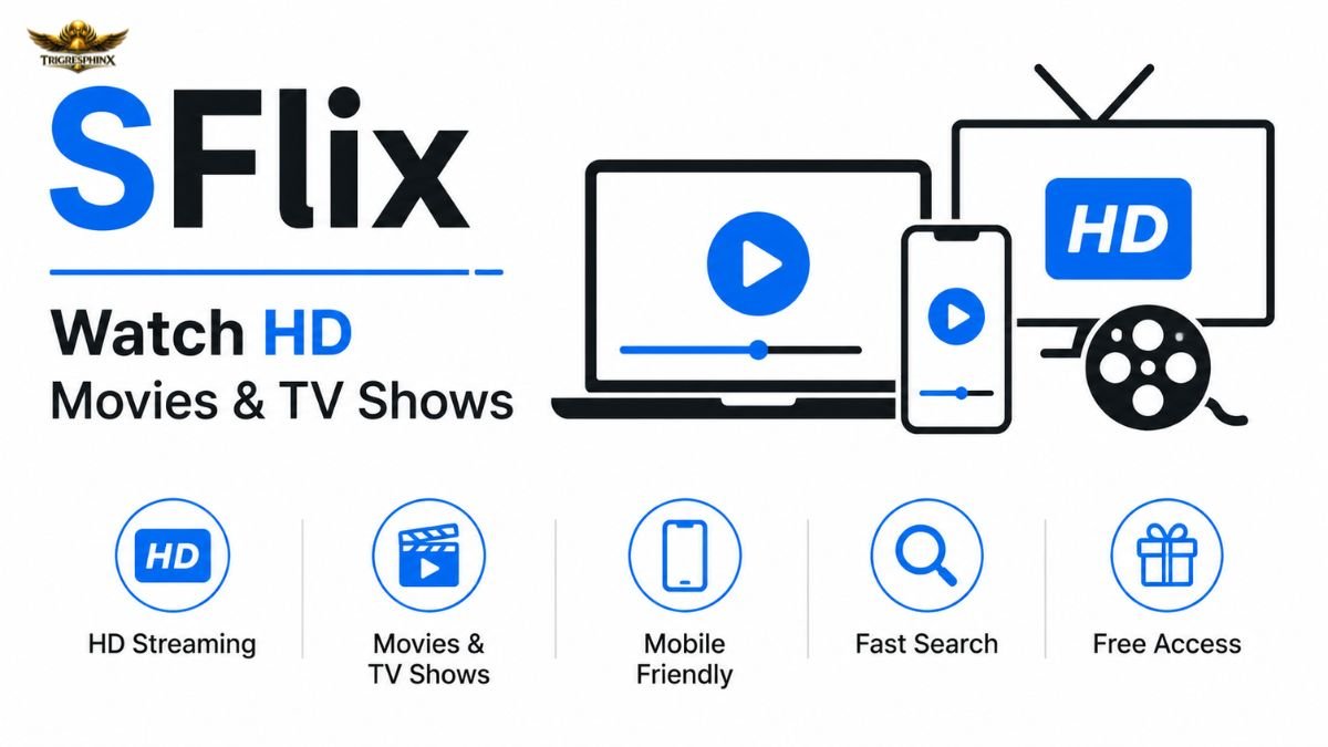 SFlix homepage for watching HD movies and TV shows online