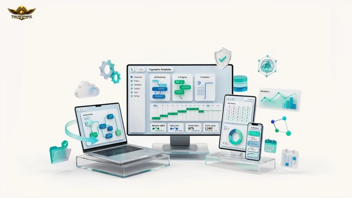 Trigrespinx templates dashboard with free workflow examples and customizable planning layouts