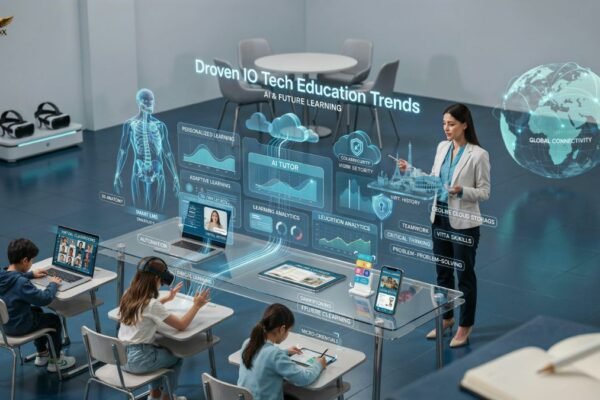 Droven IO Tech Education Trends showing AI-powered smart learning and digital education